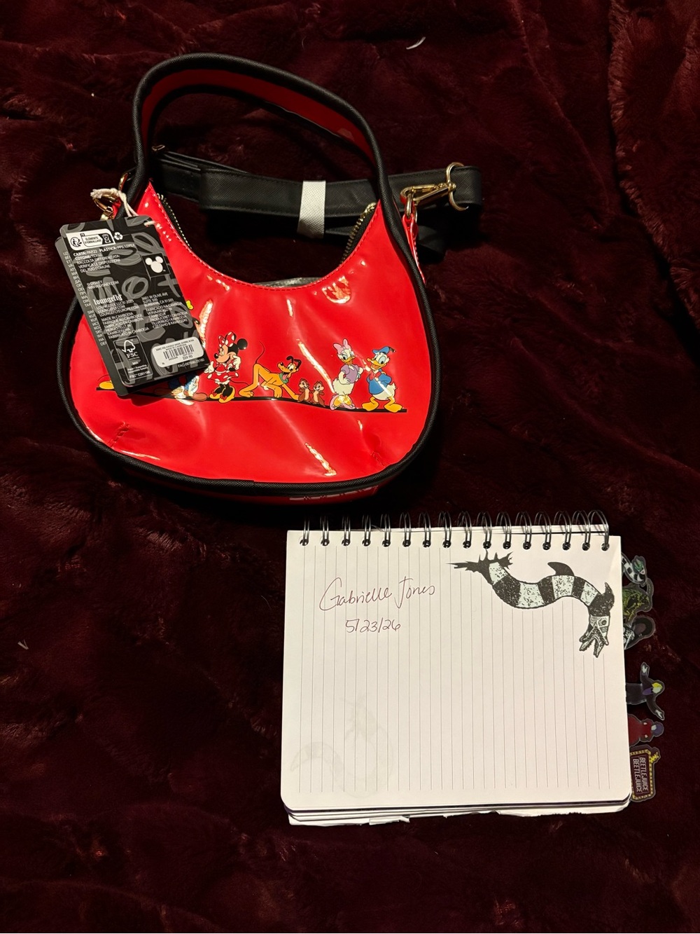 Loungefly Red Disney Character Crossbody Bag